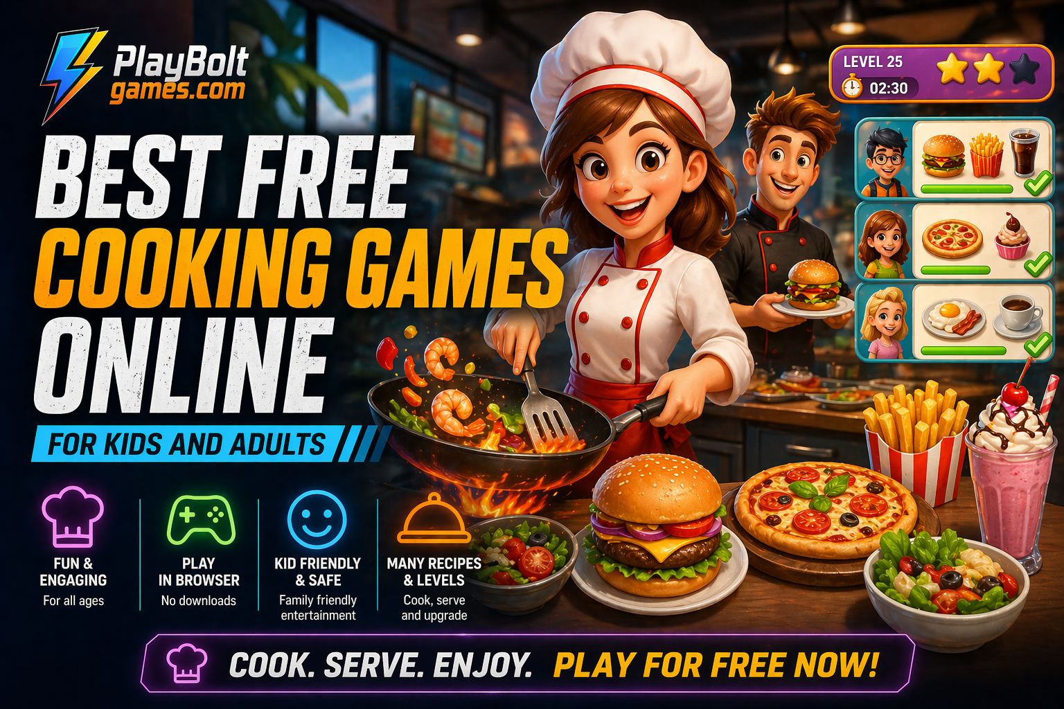 Best Free Cooking Games Online for Kids and Adults