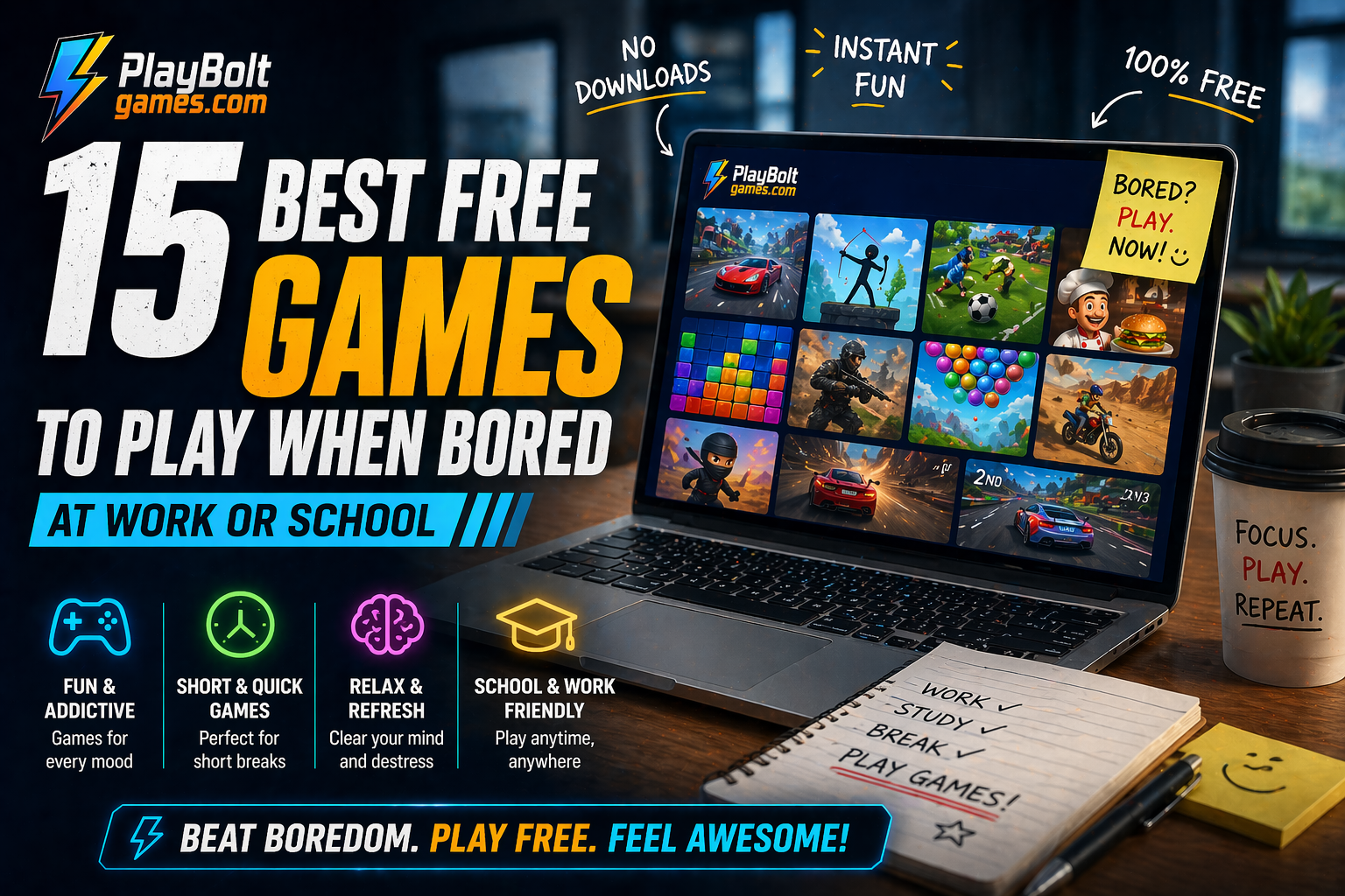 15 Best Free Games to Play When You're Bored at Work or School