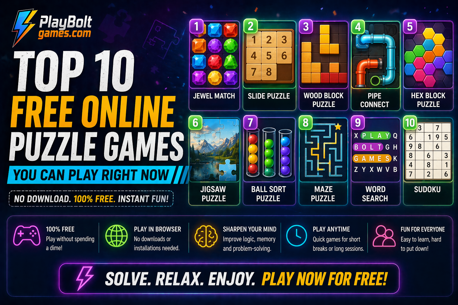 Top 10 Free Online Puzzle Games You Can Play Right Now (No Download)