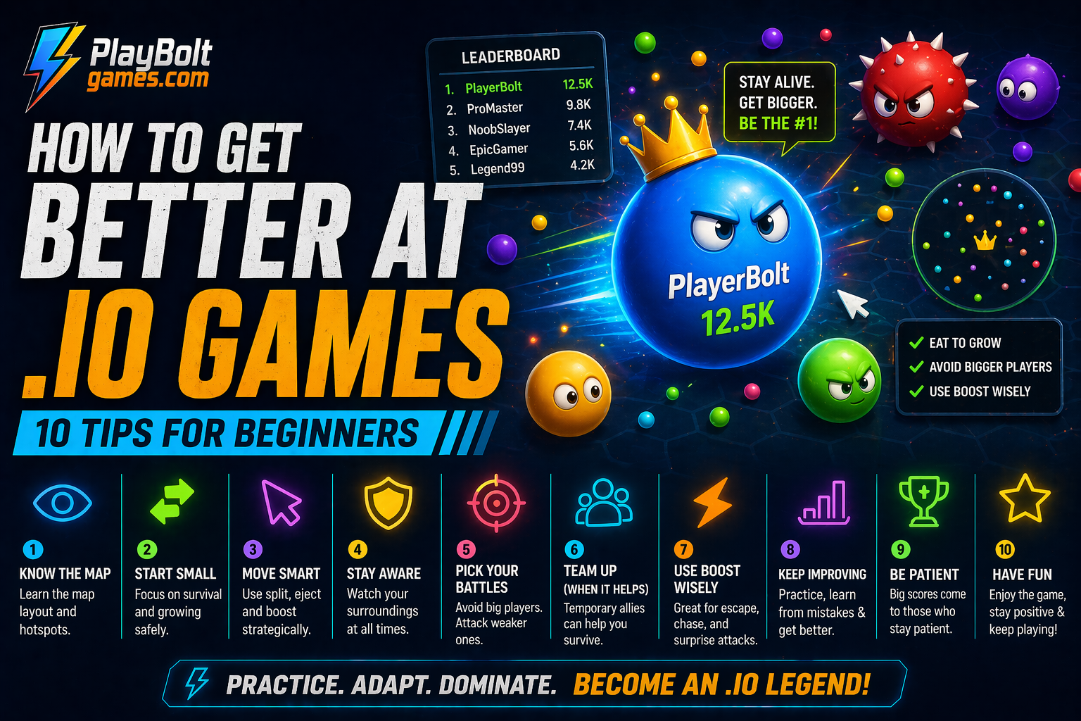 How to Get Better at .IO Games — 10 Tips for Beginners
